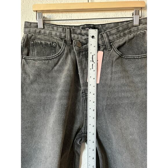 Micas Asymmetric Waist Straight Leg Denim Jeans L NWT - Picture 6 of 7